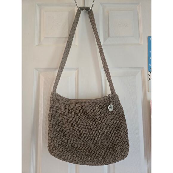 The Sak Tan/ Taupe Crochet Handbag Purse - Picture 2 of 12